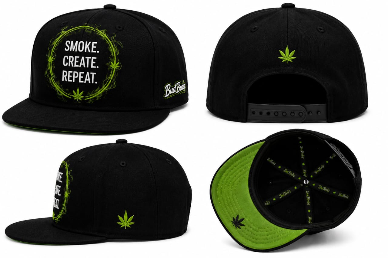 SMOKE. CREATE. REPEAT. CAP